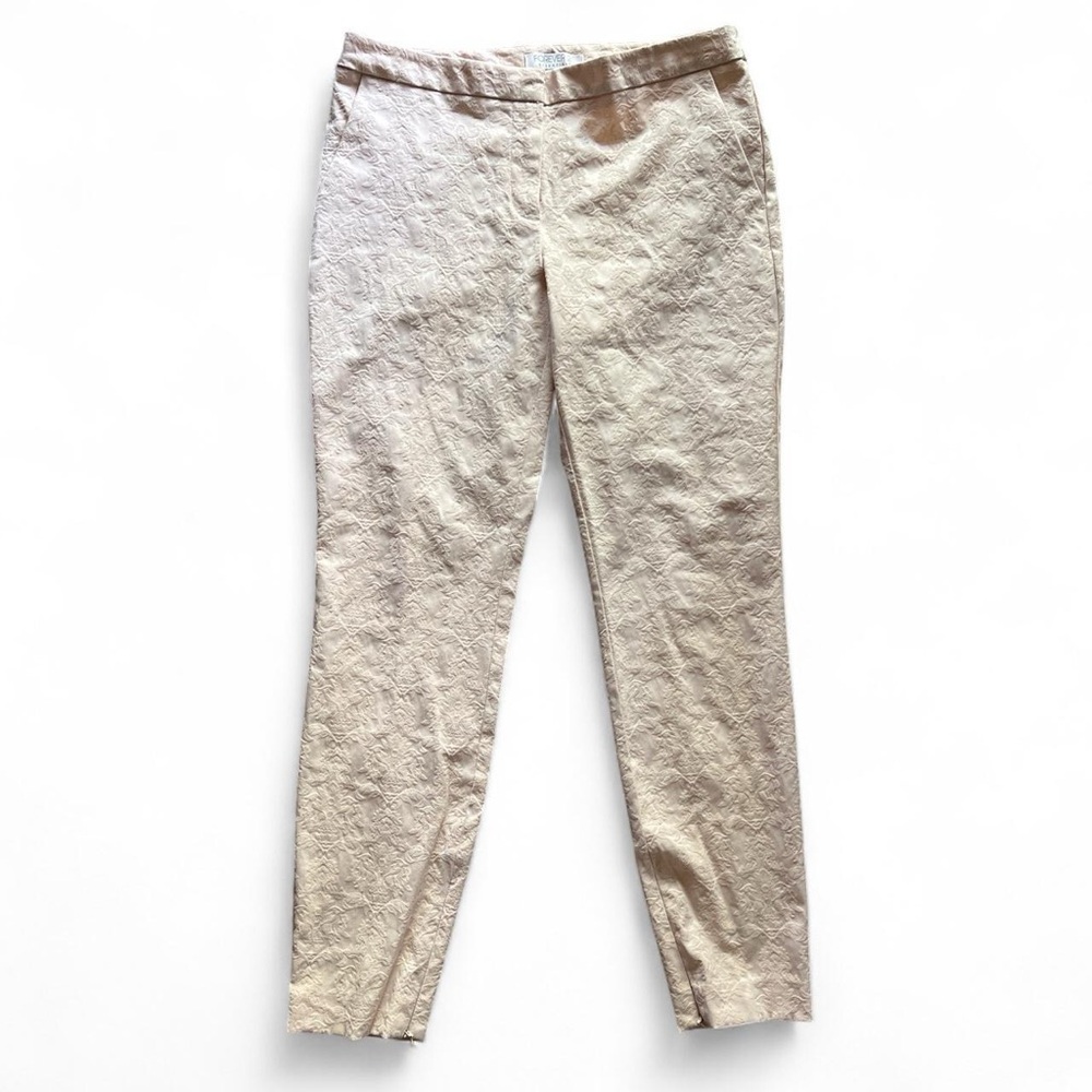 Forever 21 Womens Slim Beige Textured Pants